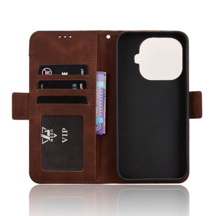 Чехол-книжка с карманами Deexe Wallet Stand для Xiaomi 17T - Brown (408808Z) Чехол-книжка с карманами Deexe Wallet Stand для Xiaomi 17T - Brown: фото 4 из 15