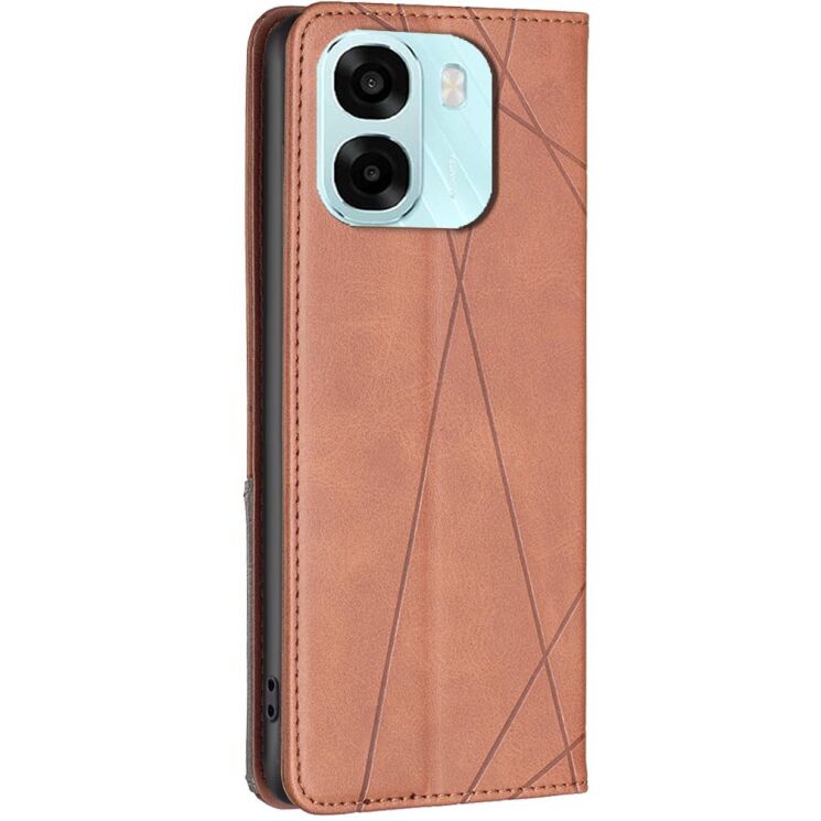 Чохол-книжка з кишеньками UniCase Geometric Pattern для OPPO A6x - Brown: фото 3 з 10