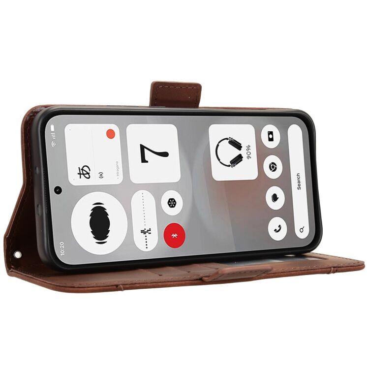 Чохол-книжка з кишеньками Deexe Wallet Stand для Nothing Phone (4b) - Brown: фото 6 з 15