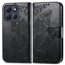 Чехол-книжка с рисунком UniCase Butterfly Pattern для Motorola Moto G86 Power - Black: фото 1 из 8