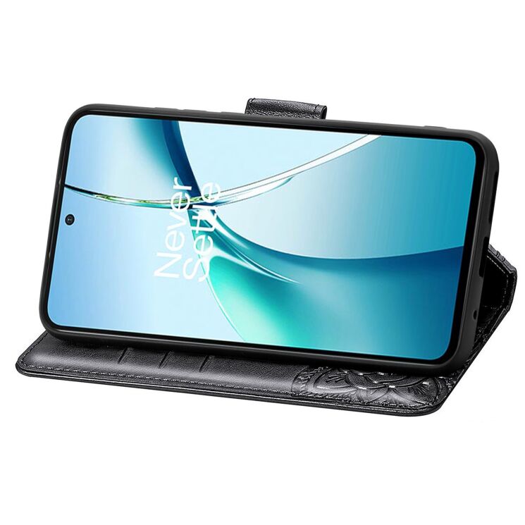 Чехол-книжка с рисунком UniCase Butterfly Pattern для Motorola Moto G86 Power - Black: фото 3 из 8