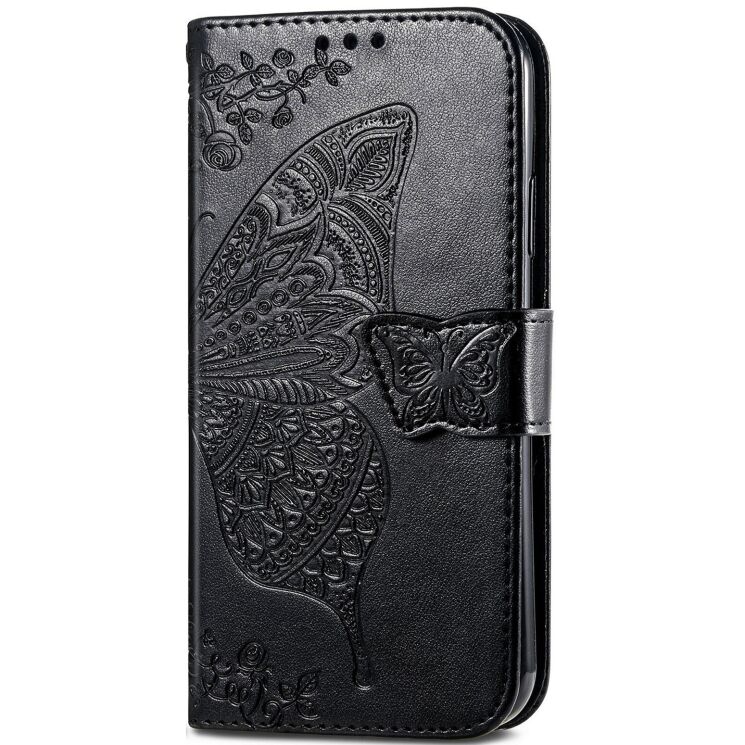 Чехол-книжка с рисунком UniCase Butterfly Pattern для Motorola Moto G86 Power - Black: фото 5 из 8
