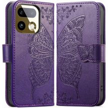 Чехол-книжка с рисунком UniCase Butterfly Pattern для Realme 16 Pro Plus - Dark Purple: фото 1 из 9