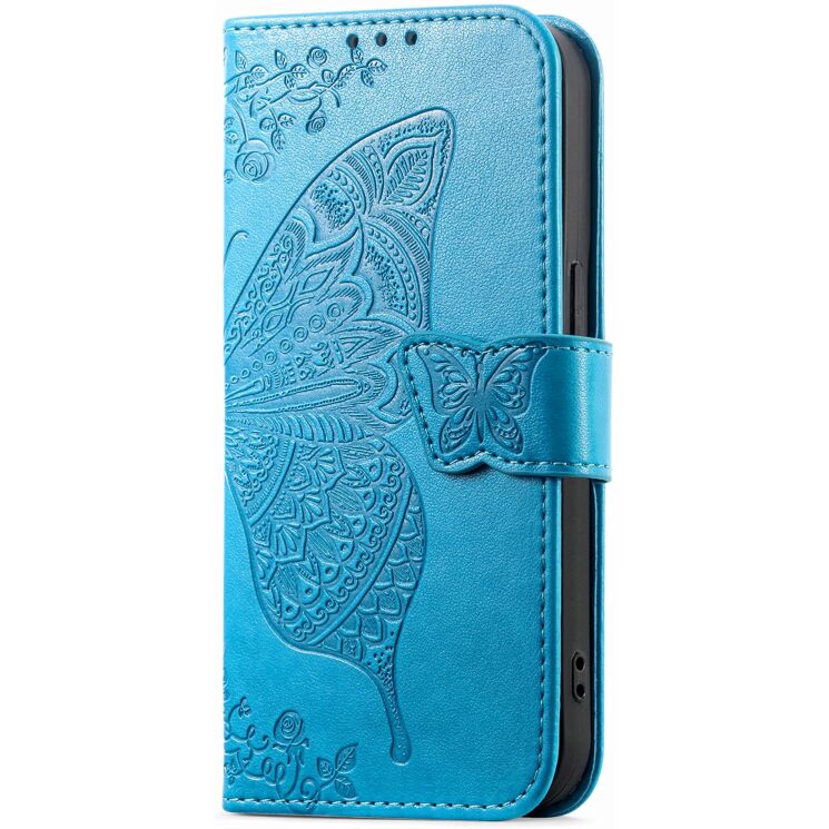 Чехол-книжка с рисунком UniCase Butterfly Pattern для Xiaomi Poco X8 Pro - Blue: фото 5 из 10