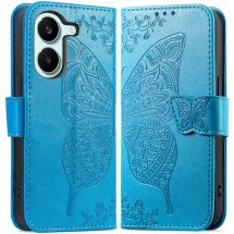 Чехол-книжка с рисунком UniCase Butterfly Pattern для Xiaomi Poco X8 Pro - Blue: фото 1 из 10