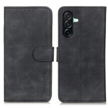 Чехол-книжка с застежкой KHAZNEH Retro Wallet для Samsung Galaxy A27 (A276) - Black: фото 1 из 8