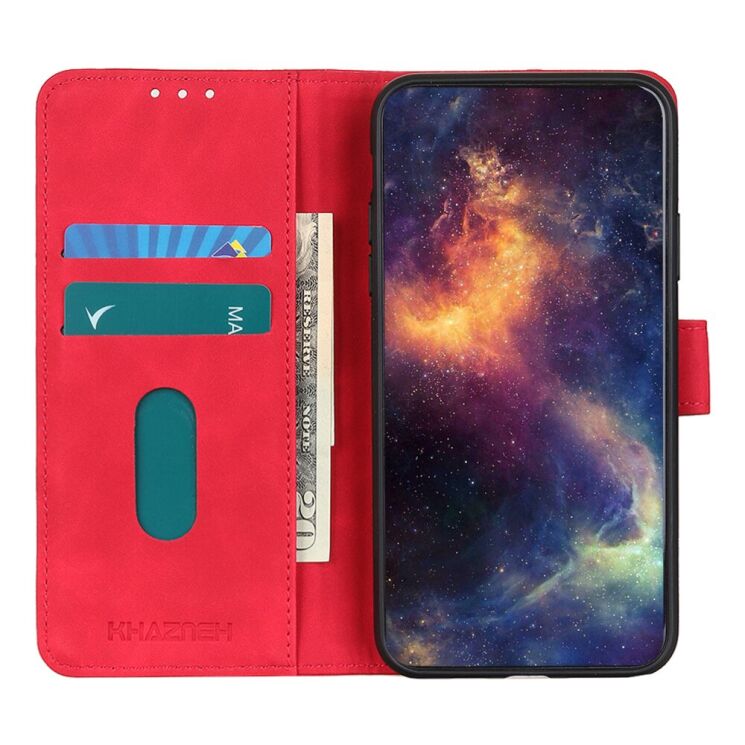 Чохол-книжка з застібкою KHAZNEH Retro Wallet для Xiaomi 17T - Red: фото 3 з 10