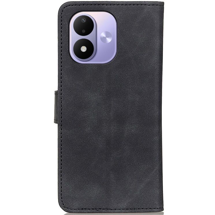 Чехол-книжка с застежкой KHAZNEH Retro Wallet для Xiaomi Redmi Note 17 (4G/5G) - Black: фото 4 из 8