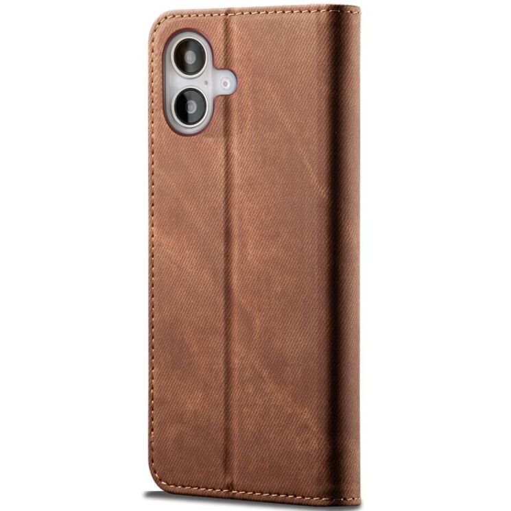 Чехол-книжка UniCase Jeans Wallet для Apple iPhone 16 Plus - Coffee: фото 6 из 6