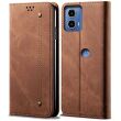 Чохол-книжка UniCase Jeans Wallet для Motorola Moto G24 / G04 / G04s / E14 - Coffee (347840C)
