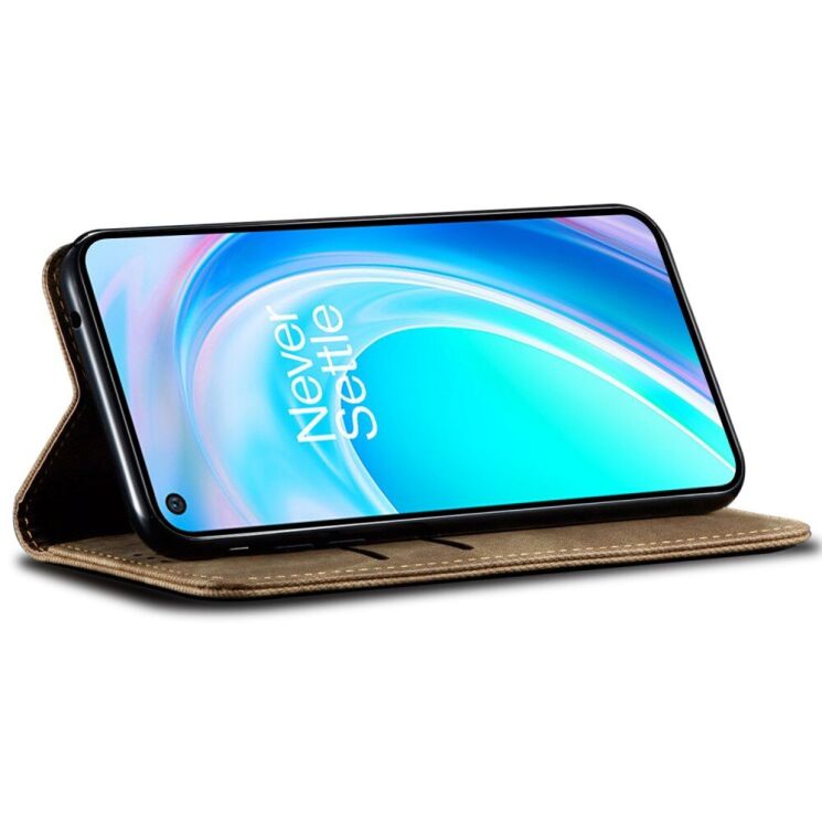 Чехол-книжка с кармашками UniCase Jeans Wallet для OnePlus Nord CE 2 Lite - Khaki: фото 5 из 9