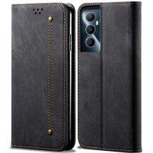 Чехол-книжка UniCase Jeans Wallet для Realme C65 - Black: фото 1 из 6
