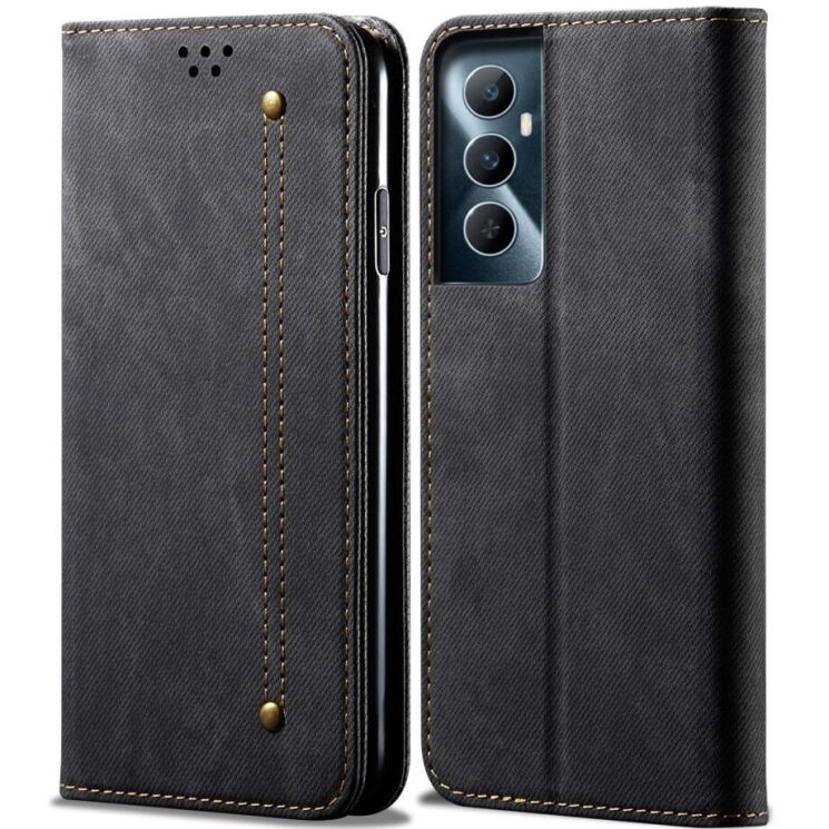 Чохол-книжка UniCase Jeans Wallet для Realme C65 - Black: фото 1 з 6