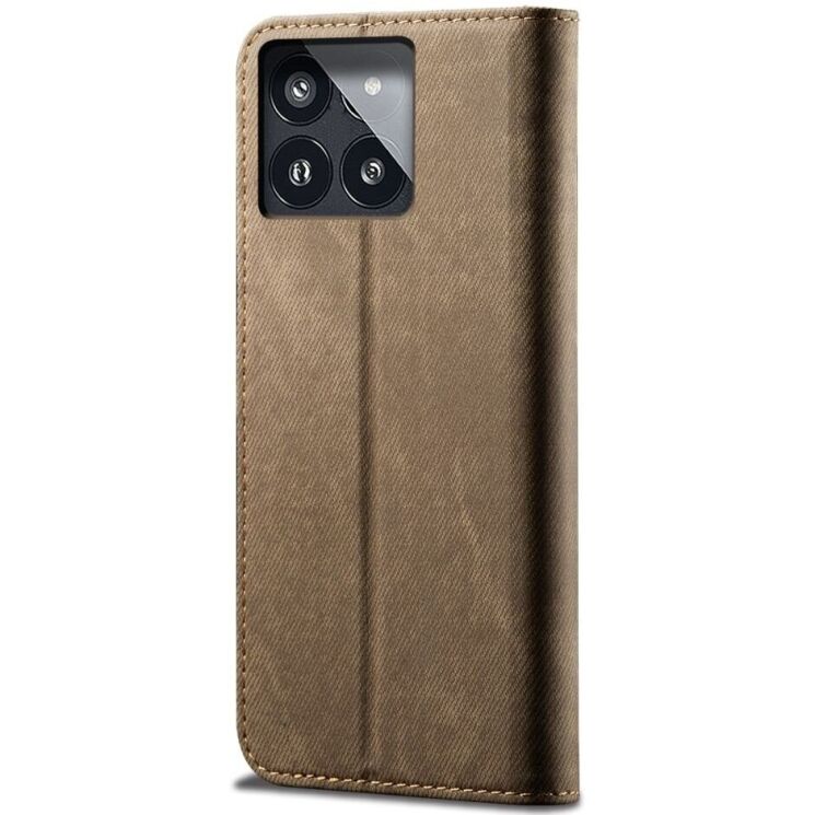 Чехол-книжка UniCase Jeans Wallet для Xiaomi Poco F6 Pro - Khaki: фото 6 из 6