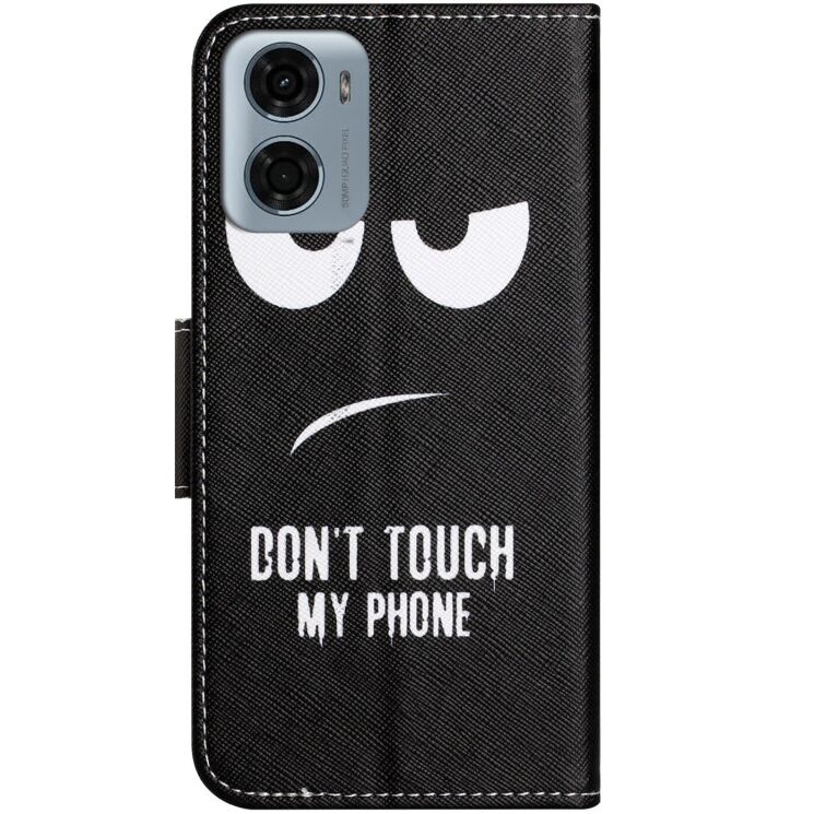 Чохол з малюнком Deexe Color Wallet для Motorola Moto G06 - Don't Touch My Phone: фото 5 з 5