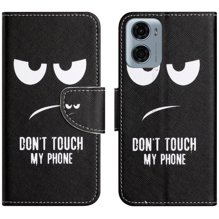 Чохол з малюнком Deexe Color Wallet для Motorola Moto G06 - Don't Touch My Phone: фото 1 з 5