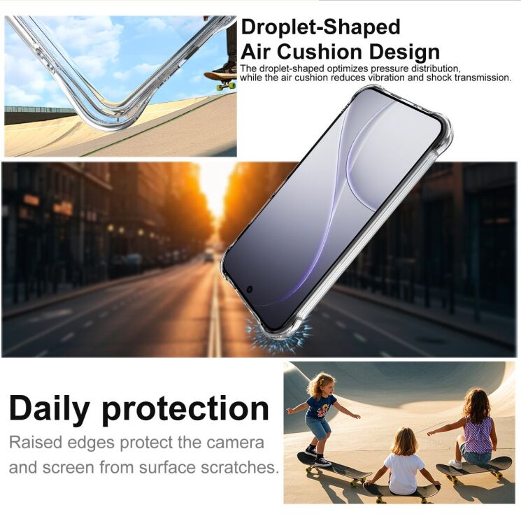 Чехол с усиленными углами IMAK Airbag MAX Case для OPPO Reno 15 - Transparent: фото 4 из 7