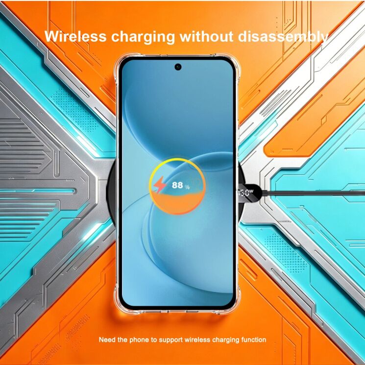 Чехол с усиленными углами IMAK Airbag MAX Case для OPPO Reno 16 F/FS - Transparent (413408T) Чехол с усиленными углами IMAK Airbag MAX Case для OPPO Reno 16 F/FS - Transparent: фото 5 из 10