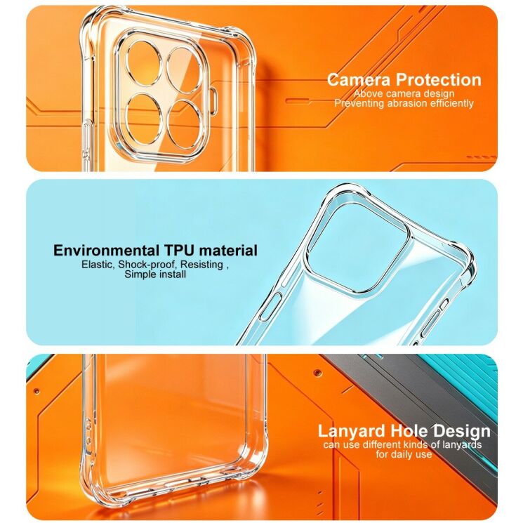 Чохол з посиленими кутами IMAK Airbag MAX Case для Xiaomi 17T Pro - Transparent (422333T) Чохол з посиленими кутами IMAK Airbag MAX Case для Xiaomi 17T Pro - Transparent: фото 7 з 9