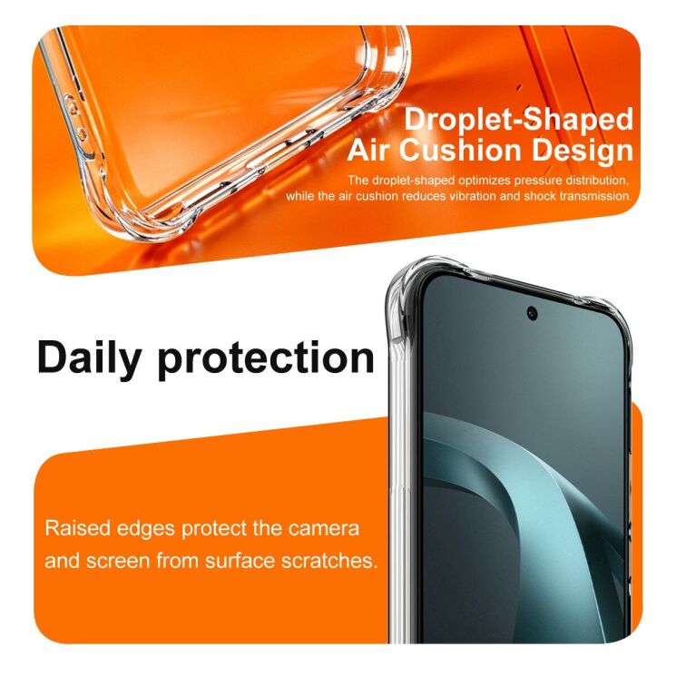 Чохол з посиленими кутами IMAK Airbag MAX Case для Xiaomi 17T Pro - Transparent (422333T) Чохол з посиленими кутами IMAK Airbag MAX Case для Xiaomi 17T Pro - Transparent: фото 6 з 9