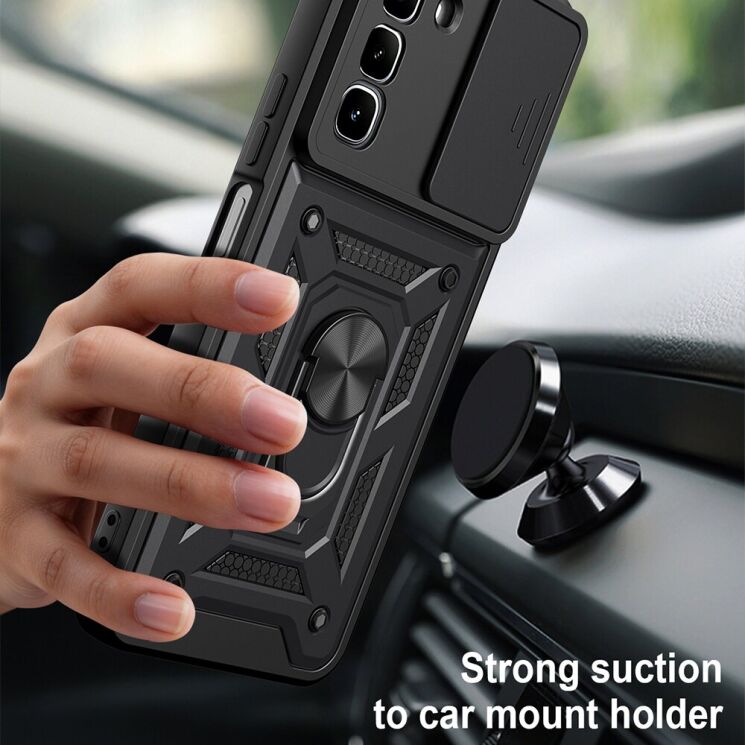 Чехол с защитой камеры Deexe Armor Shield для Infinix Hot 70 - Black: фото 4 из 9