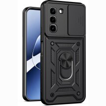 Чехол с защитой камеры Deexe Armor Shield для Infinix Hot 70 - Black: фото 1 из 9
