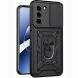 Чехол с защитой камеры Deexe Armor Shield для Infinix Hot 70 - Black (422002B). Фото 1 из 9