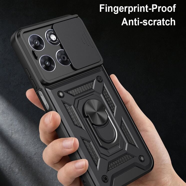 Чохол із захистом камери Deexe Armor Shield для Motorola Moto G57 / G57 Power / G67 Power - Silver: фото 7 з 9