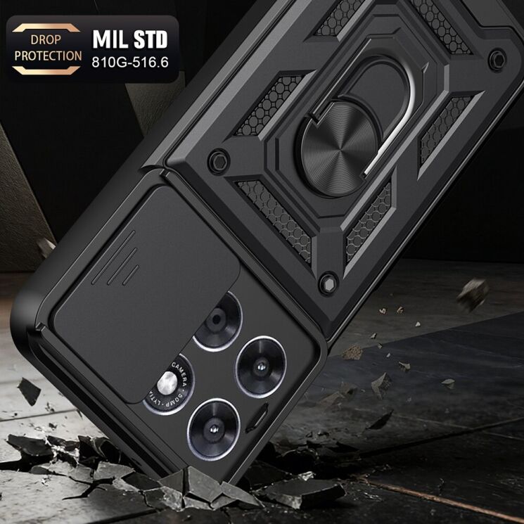Чохол із захистом камери Deexe Armor Shield для Motorola Moto G57 / G57 Power / G67 Power - Silver: фото 3 з 9