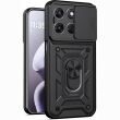 Чехол с защитой камеры Deexe Armor Shield для Motorola Moto G57 / G57 Power / G67 Power - Black (403312B)