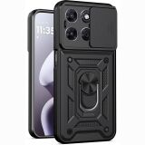 Чехол с защитой камеры Deexe Armor Shield для Motorola Moto G57 / G57 Power / G67 Power - Black: фото 1 из 9
