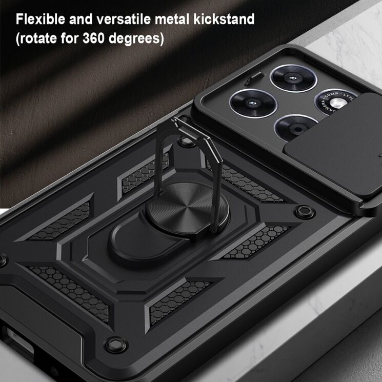 Чохол із захистом камери Deexe Armor Shield для Motorola Moto G57 / G57 Power / G67 Power - Silver: фото 8 з 9