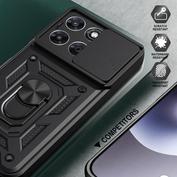 Чохол із захистом камери Deexe Armor Shield для Motorola Moto G57 / G57 Power / G67 Power - Silver: фото 6 з 9