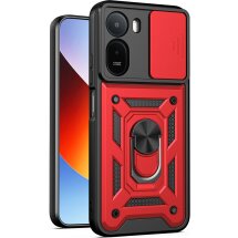Чехол с защитой камеры Deexe Armor Shield для Xiaomi Redmi A7 Pro - Red: фото 1 из 9