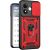 Чохол із захистом камери Deexe Armor Shield для Xiaomi Redmi Note 17 Pro - Red: фото 1 з 9
