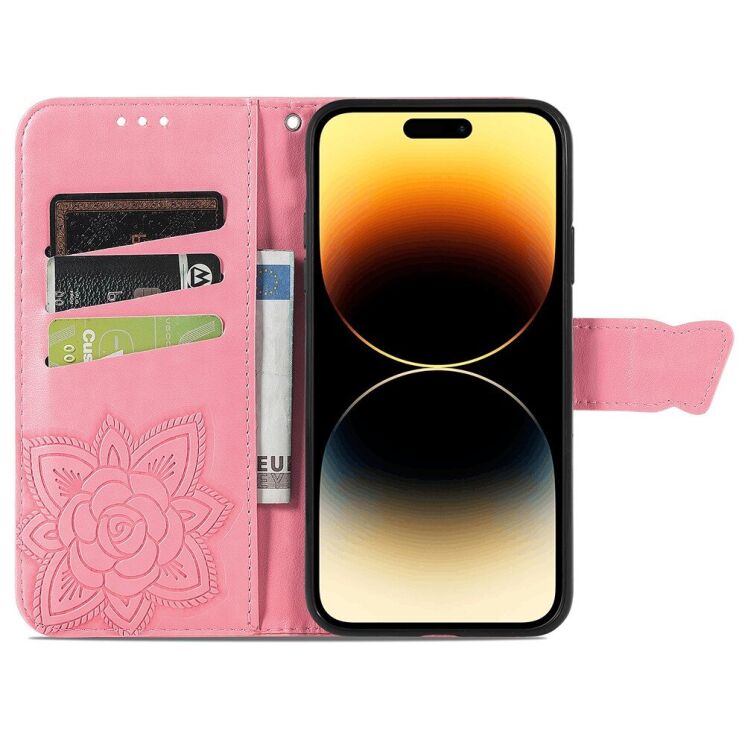 Чехол UniCase Butterfly Pattern для Apple iPhone 15 Pro - Pink: фото 2 из 5