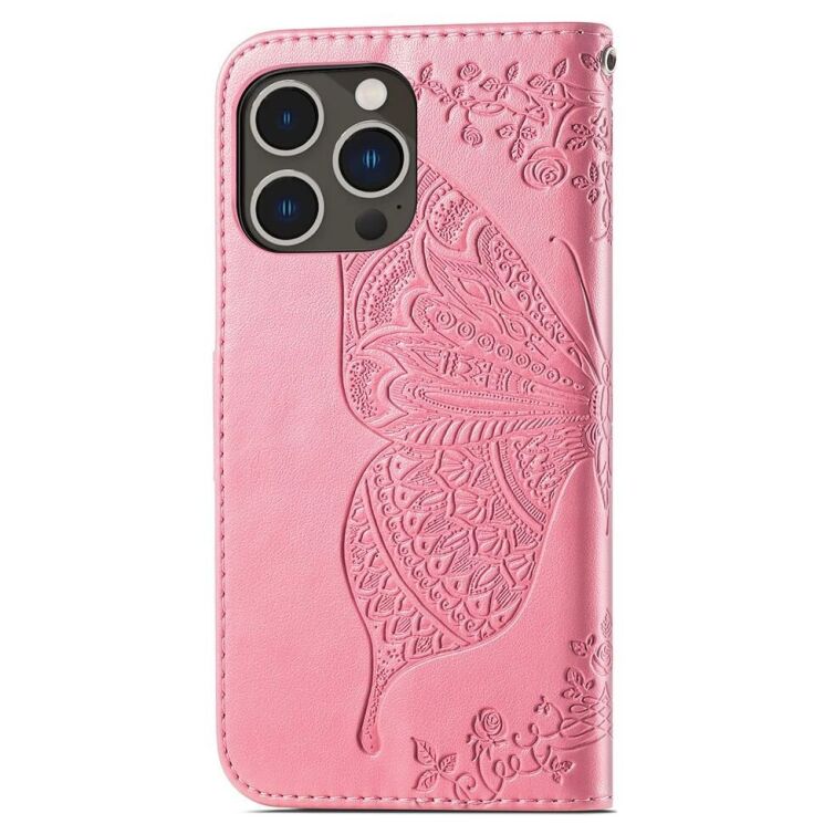 Чехол UniCase Butterfly Pattern для Apple iPhone 15 Pro - Pink: фото 5 из 5