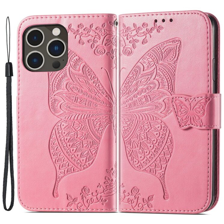 Чехол UniCase Butterfly Pattern для Apple iPhone 15 Pro - Pink: фото 1 из 5