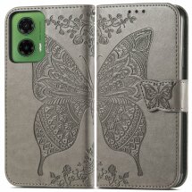 Чехол UniCase Butterfly Pattern для Motorola Moto G35 - Grey: фото 1 из 7