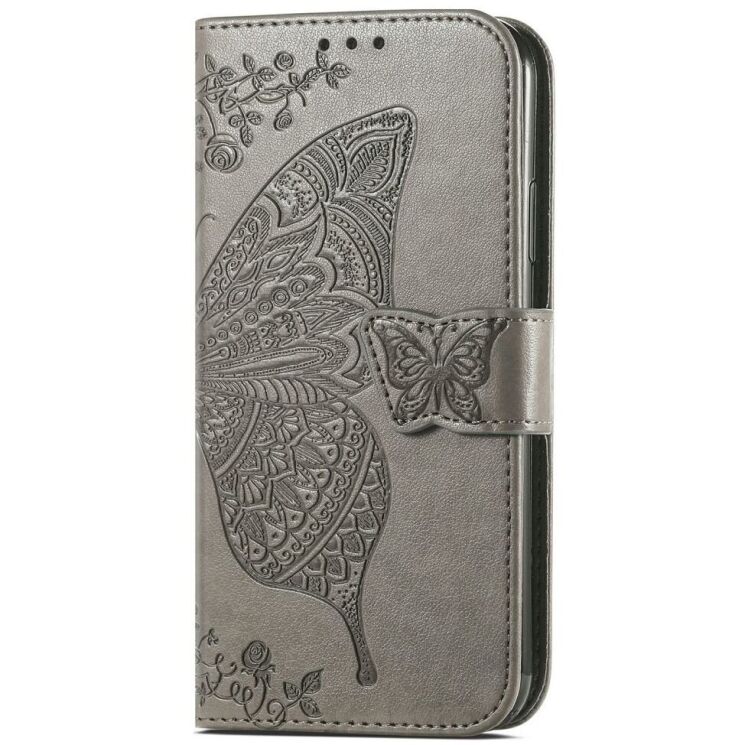 Чехол UniCase Butterfly Pattern для Motorola Moto G35 - Grey: фото 5 из 7