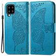 Чехол UniCase Butterfly Pattern для Samsung Galaxy A22 (A225) / M22 (M225) - Blue (277506L)