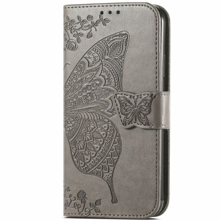 Чехол UniCase Butterfly Pattern для TECNO Spark 20 Pro - Grey: фото 4 из 8