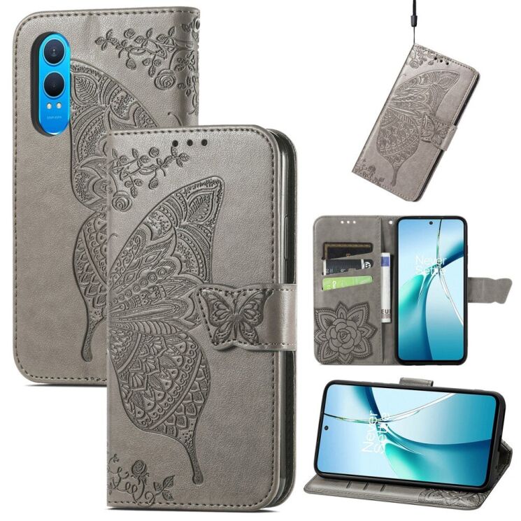 Чохол UniCase Butterfly Pattern для Xiaomi Poco X7 Pro - Grey: фото 1 з 11