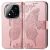 Чехол UniCase Butterfly Pattern для Xiaomi Redmi Note 14 Pro 5G - Rose Gold: фото 1 из 9