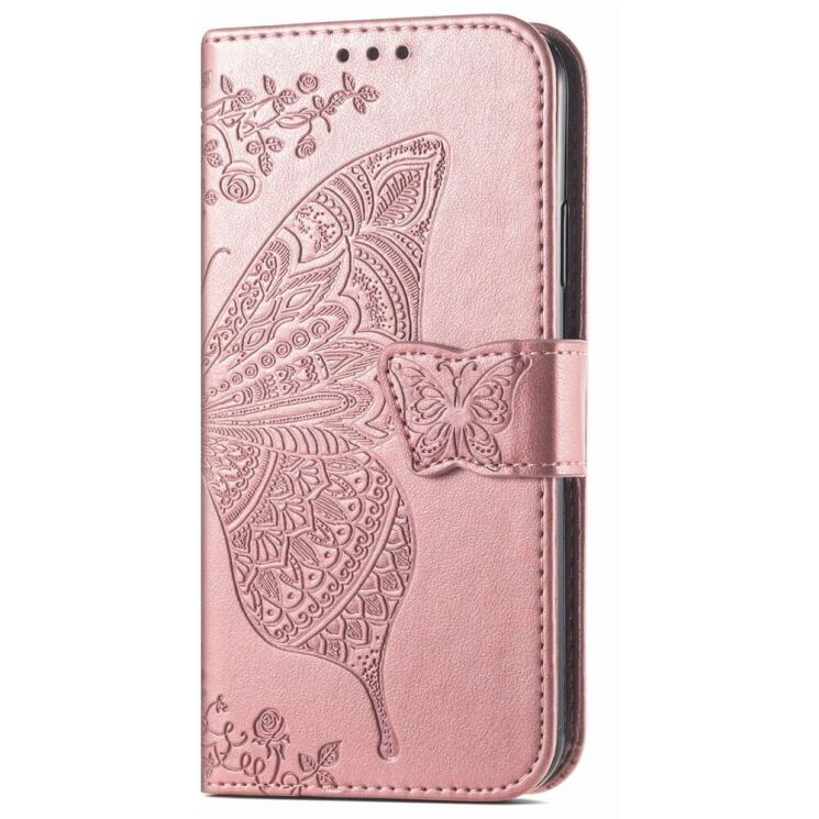 Чехол UniCase Butterfly Pattern для Xiaomi Redmi Note 14 Pro 5G - Rose Gold: фото 4 из 9