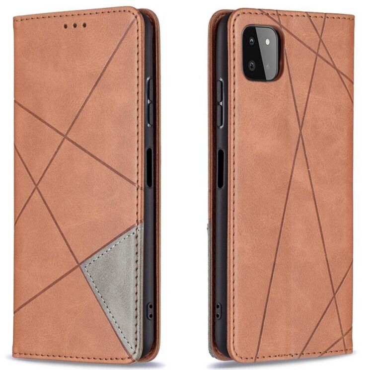 Чехол UniCase Geometric Pattern для Samsung Galaxy A22 5G (A226) - Coffee: фото 2 из 9