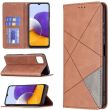 Чехол-книжка с кармашками UniCase Geometric Pattern для Samsung Galaxy A22 5G (A226) - Coffee (298915C)