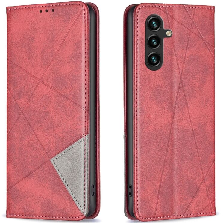 Чехол UniCase Geometric Pattern для Samsung Galaxy S25 FE (S731) - Red: фото 1 из 9