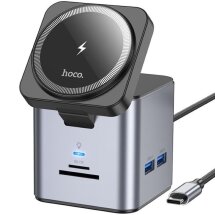 Док-станция Hoco HB49 9 in 1 Dicking Station - Metal Gray: фото 1 из 9