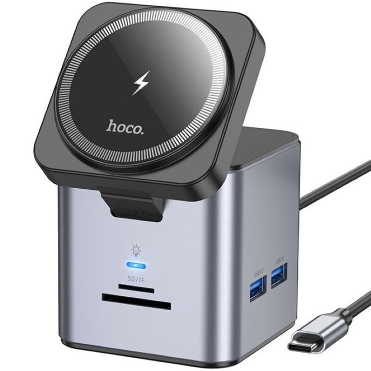 Док-станция Hoco HB49 9 in 1 Dicking Station - Metal Gray: фото 1 из 9